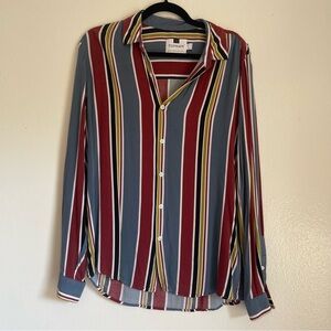 Topman striped button up shirt